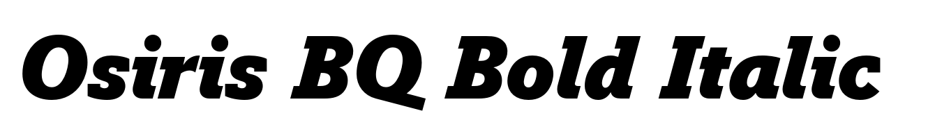 Osiris BQ Bold Italic